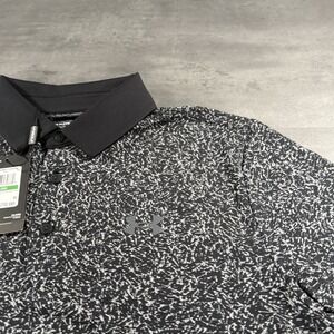 Under Armour Black & White Speckle Performance Polo